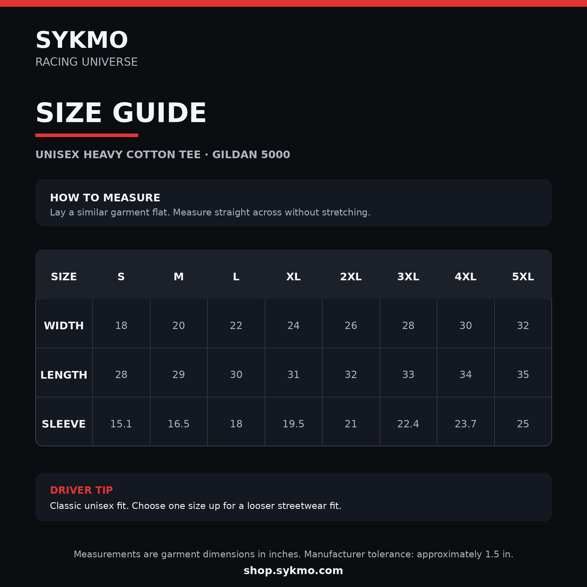 SYKMO Racing Tee (White)— Core Logo