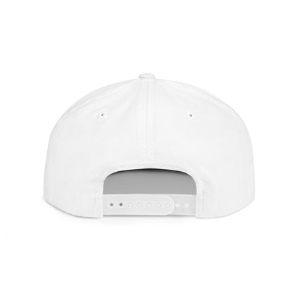 SYKMO Racing Universe Flat Bill Snapback Hat — White Motorsport Logo Cap