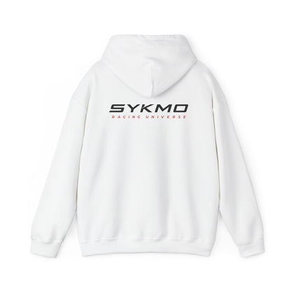 SYKMO Racing Hoodie – Embroidered Core Logo (White)