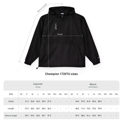SykMo Packable Anorak Jacket — Champion Chest Logo Windbreaker