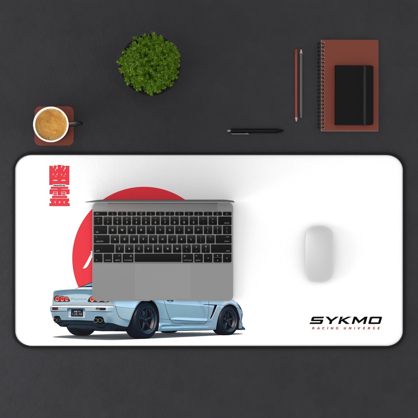 SykMo Phantom SS Horizon Desk Mat (White)