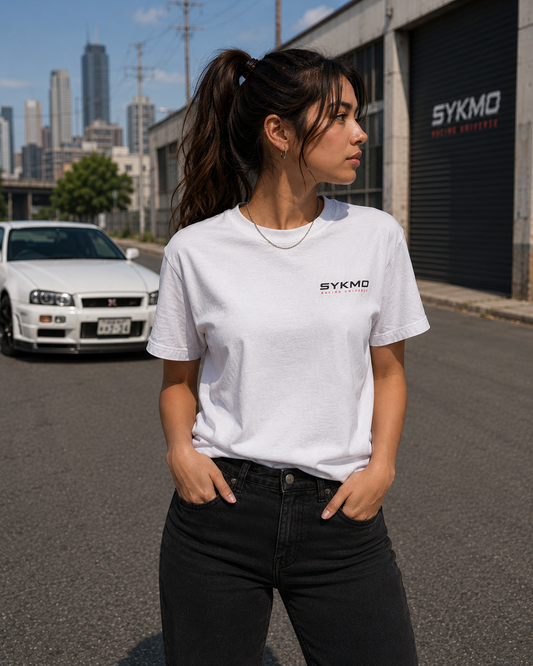 SYKMO Racing Tee (White)— Core Logo