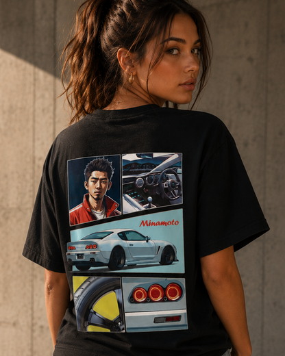 SykMo Minamoto Premium Tee – Wheel Edition (Black)