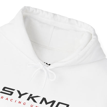 SYKMO Racing Hoodie – Embroidered Core Logo (White)