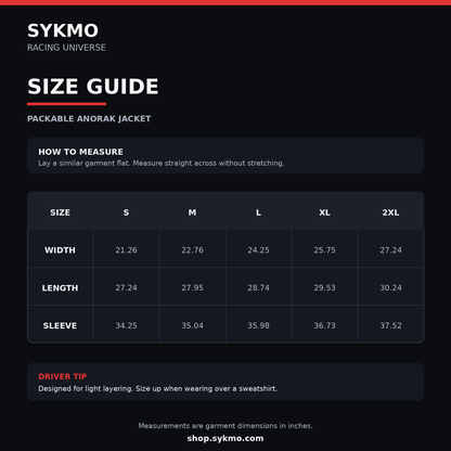 SykMo Packable Anorak Jacket — Champion Chest Logo Windbreaker