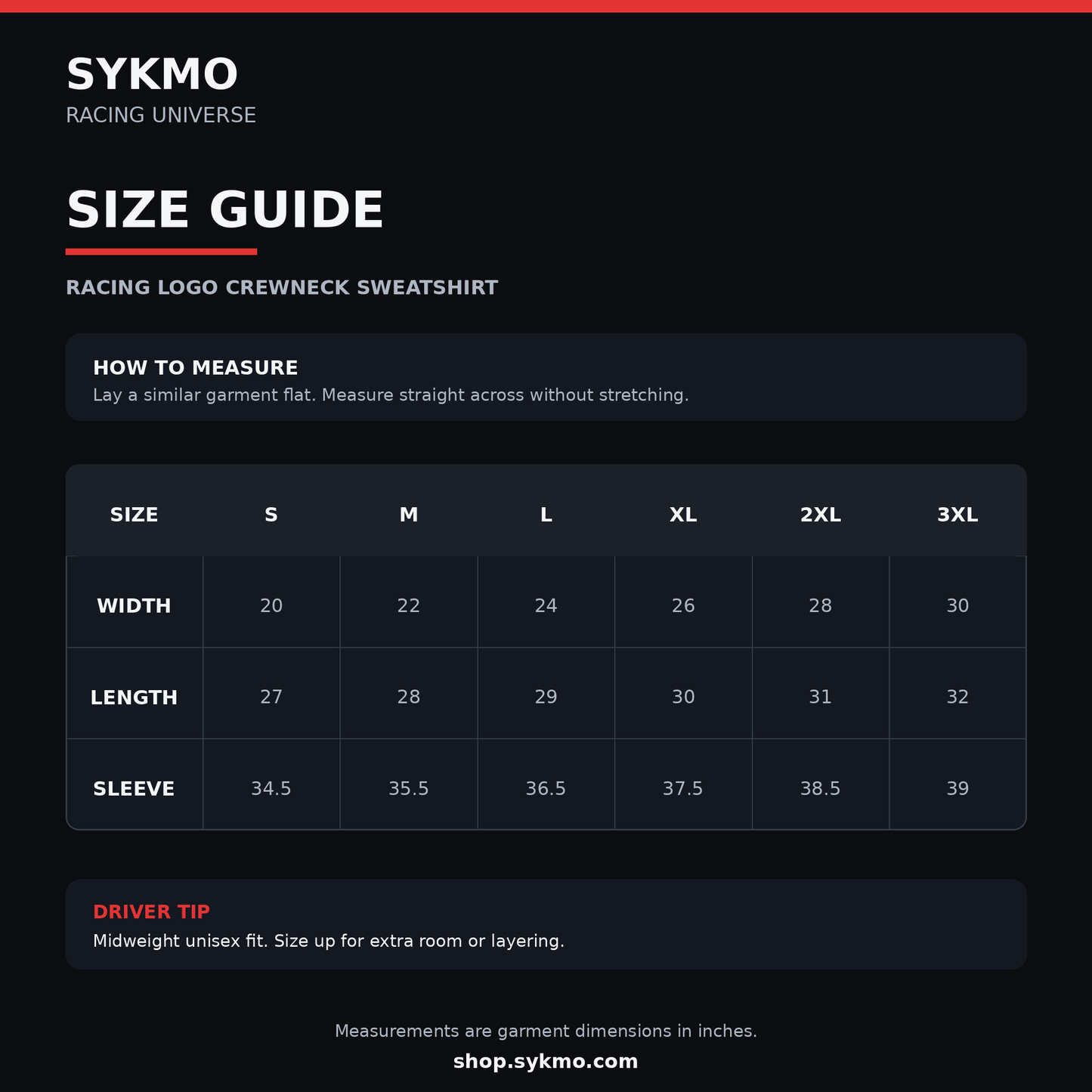 SYKMO Racing Logo Sweatshirt